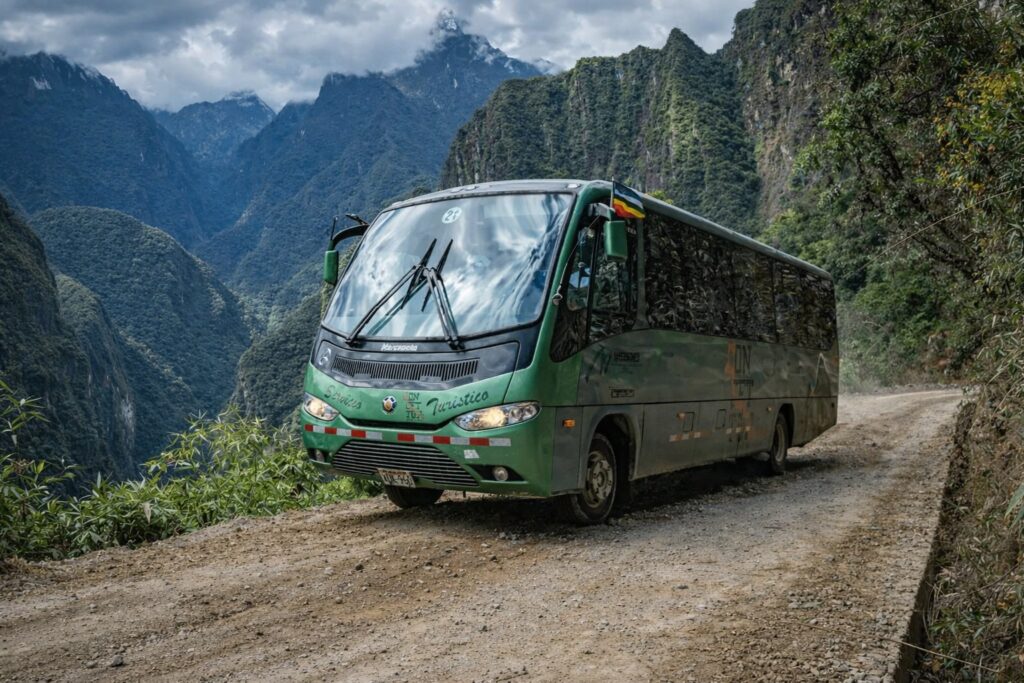 Bus from Aguas Calientes to Machu Picchu