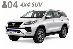 4x4 SUV, up to 4 passengers with luggage