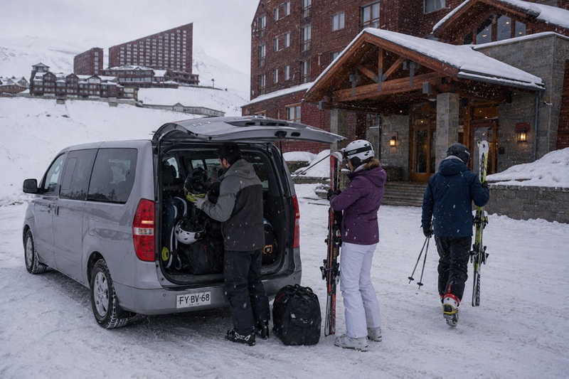 Space for ski gear and equipment. Santiago Transfers