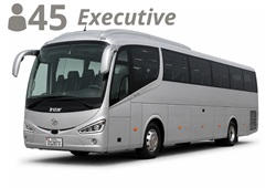 TRAVEL BUS, up to 45 passengers with luggage