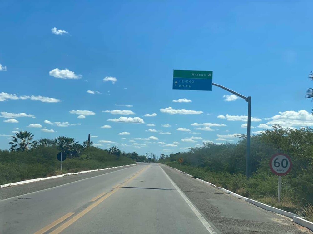 Road from Fortaleza to Canoa Quebrada